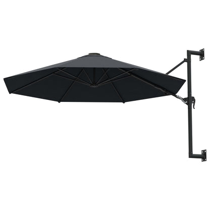 Wandparasol Met Metalen Paal 300 Cm Antraciet