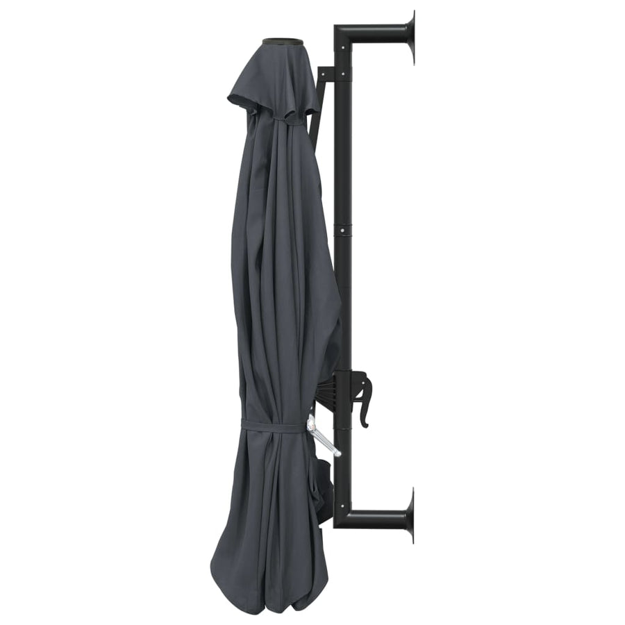 Wandparasol Met Metalen Paal 300 Cm Antraciet