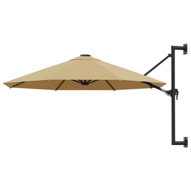 Wandparasol Met Metalen Paal 300 Cm Taupe