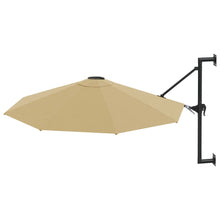 Wandparasol Met Metalen Paal 300 Cm Taupe