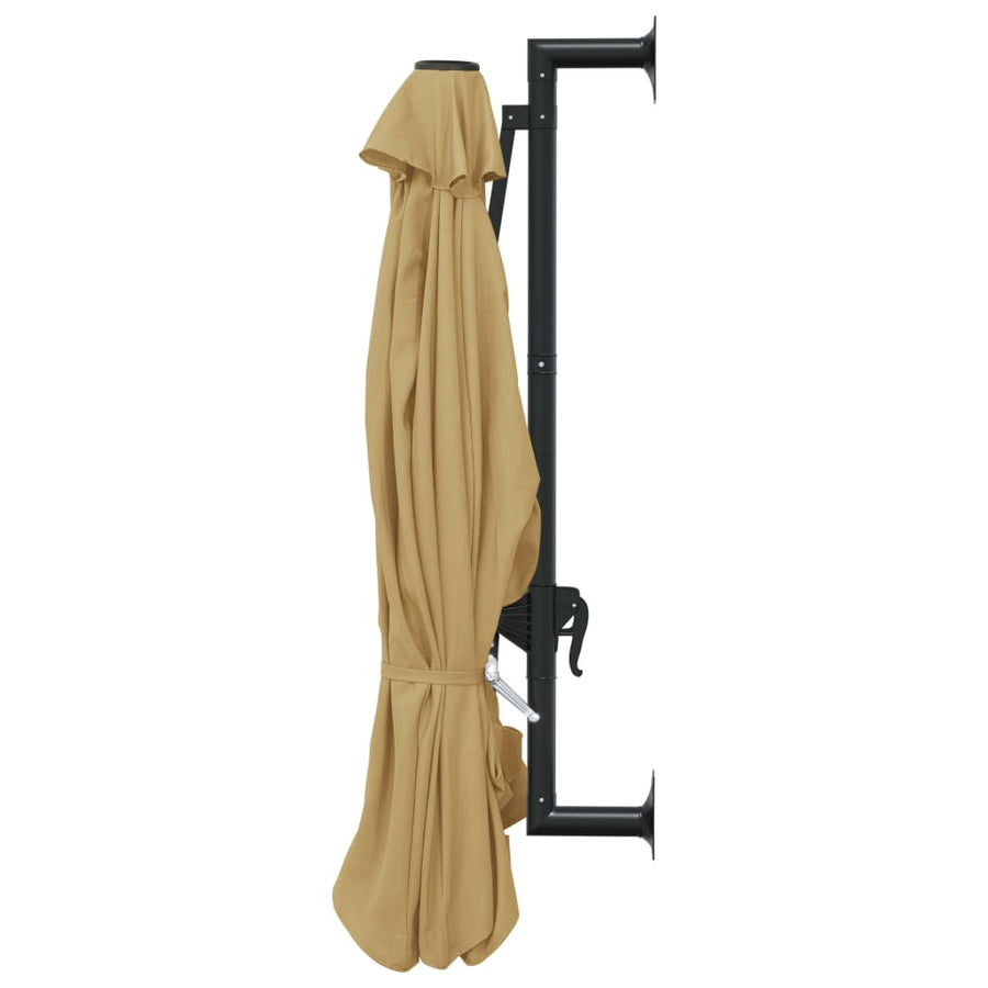 Wandparasol Met Metalen Paal 300 Cm Taupe
