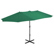 Parasol 460x270 cm groen aluminium paal