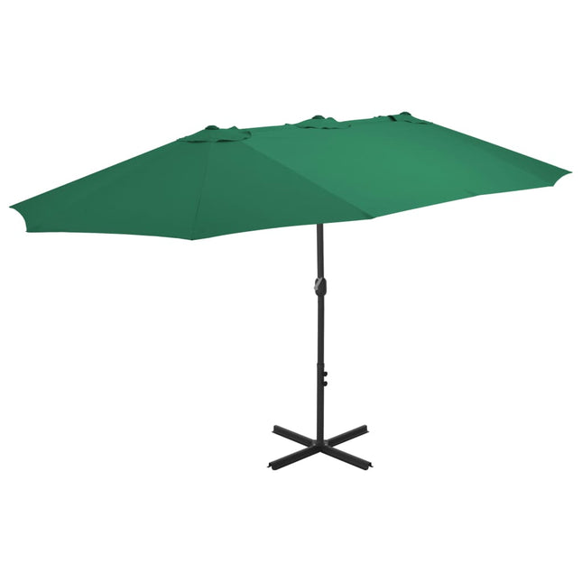 Parasol Met Aluminium Paal 460X270 Cm Groen Lichtgroen