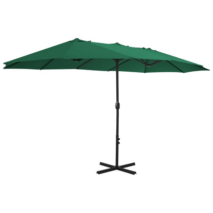 Parasol Met Aluminium Paal 460X270 Cm Groen Lichtgroen