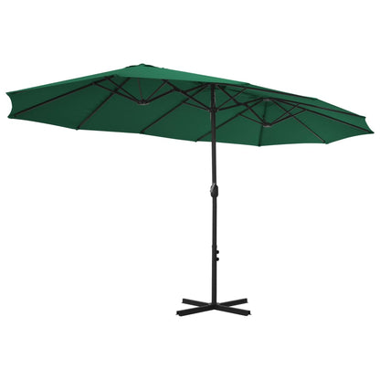 Parasol Met Aluminium Paal 460X270 Cm Groen Lichtgroen