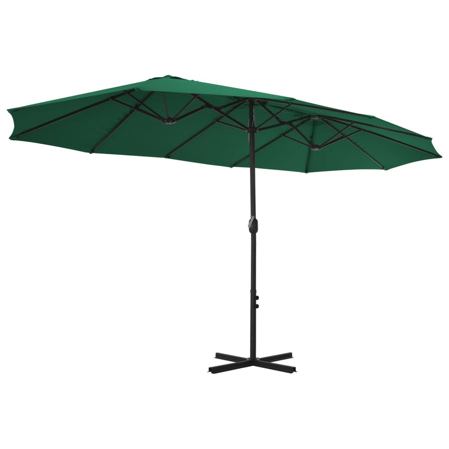 Parasol Met Aluminium Paal 460X270 Cm Groen Lichtgroen