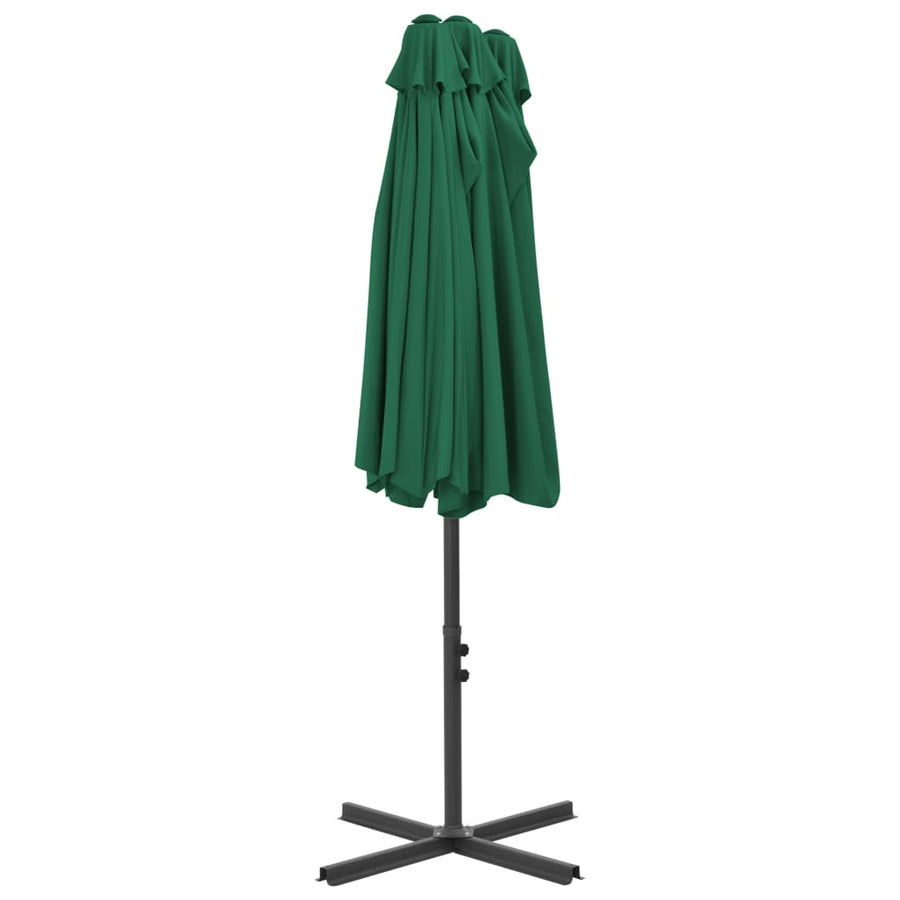 Parasol Met Aluminium Paal 460X270 Cm Groen Lichtgroen