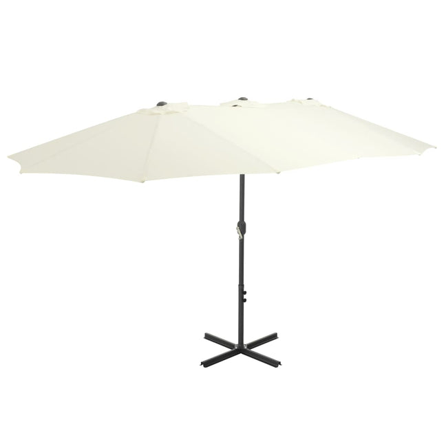 Parasol Met Aluminium Paal 460X270 Cm Kleurig Zand