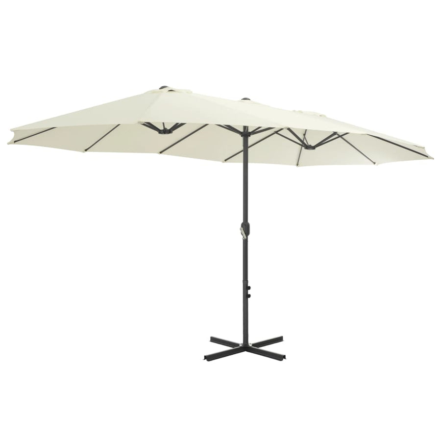 Parasol Met Aluminium Paal 460X270 Cm Kleurig Zand