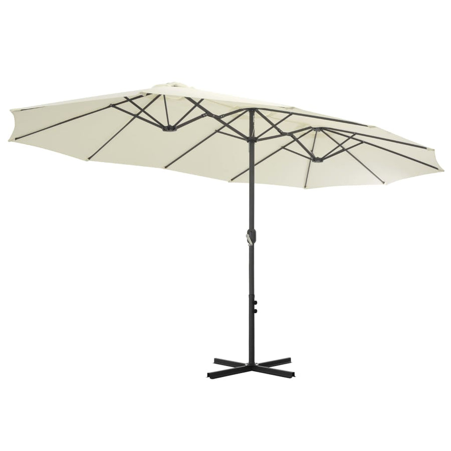Parasol Met Aluminium Paal 460X270 Cm Kleurig Zand