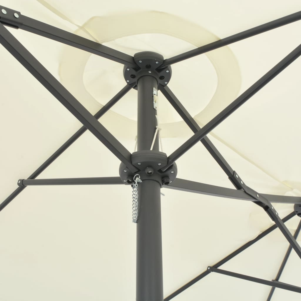 Parasol Met Aluminium Paal 460X270 Cm Kleurig Zand