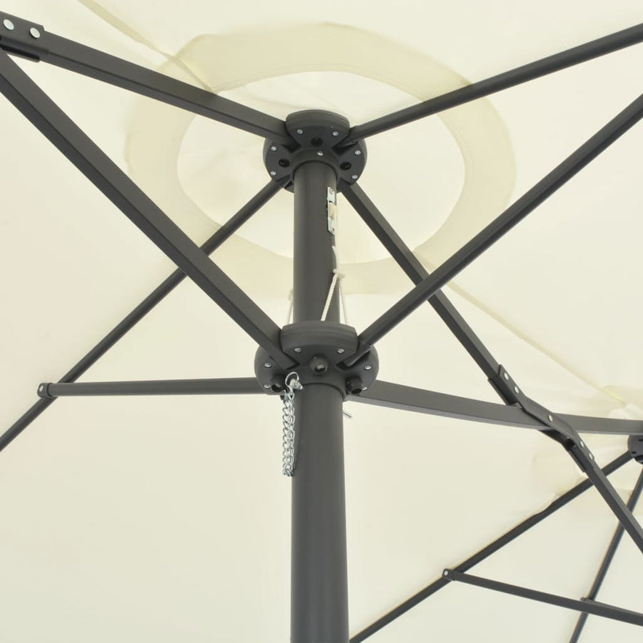 Parasol Met Aluminium Paal 460X270 Cm Kleurig Zand