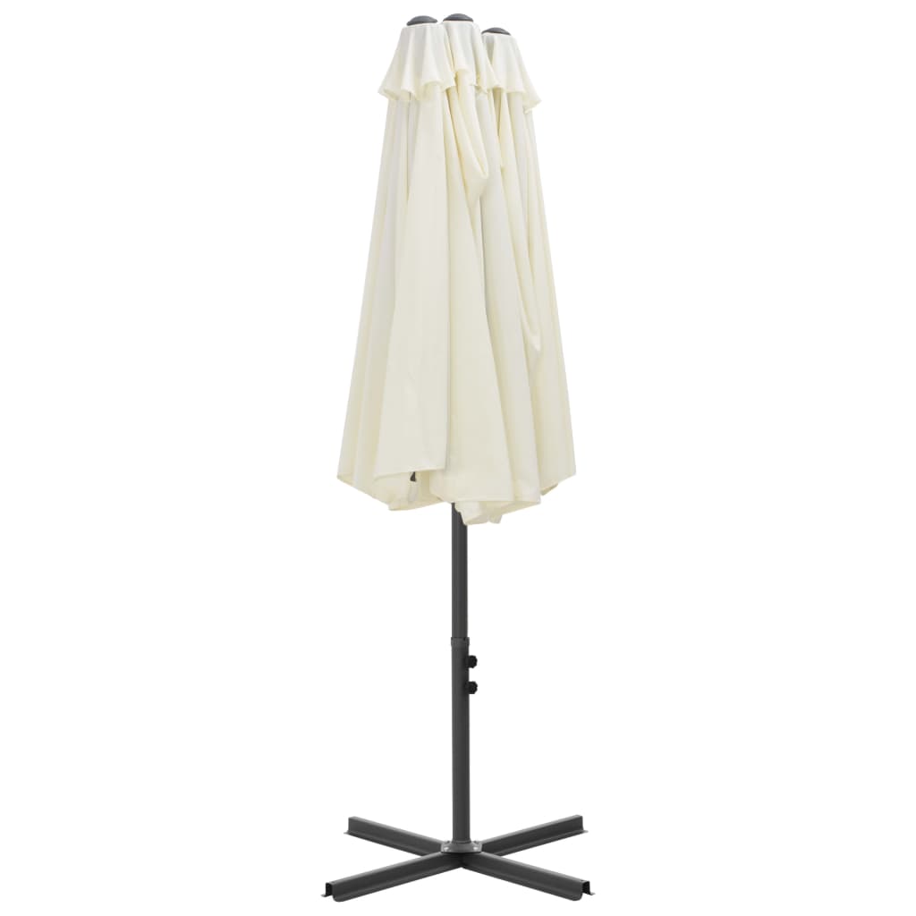 Parasol Met Aluminium Paal 460X270 Cm Kleurig Zand