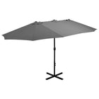 Parasol Met Aluminium Paal 460X270 Cm Antraciet