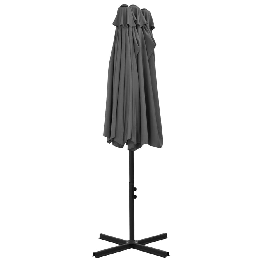 Parasol Met Aluminium Paal 460X270 Cm Antraciet