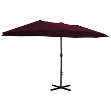 Parasol Met Aluminium Paal 460X270 Cm Bordeauxrood