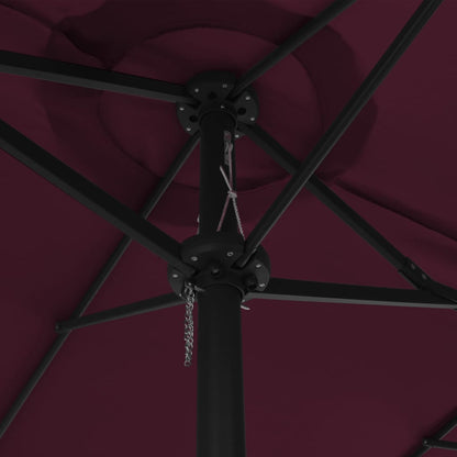 Parasol Met Aluminium Paal 460X270 Cm Bordeauxrood