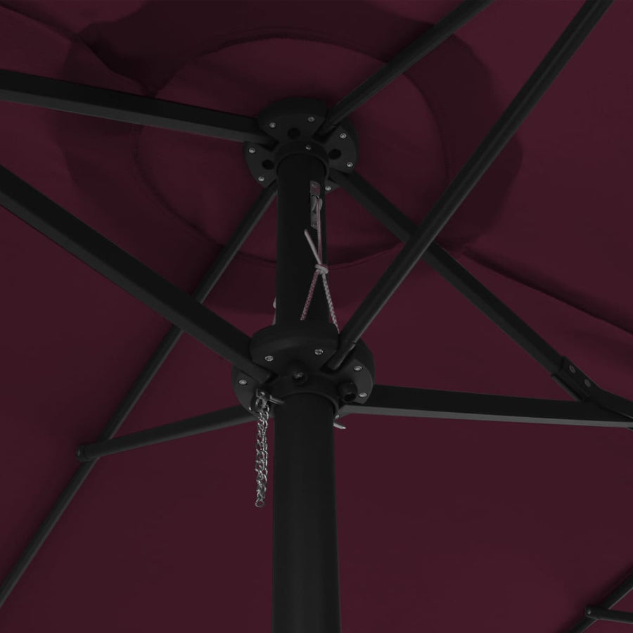 Parasol Met Aluminium Paal 460X270 Cm Bordeauxrood