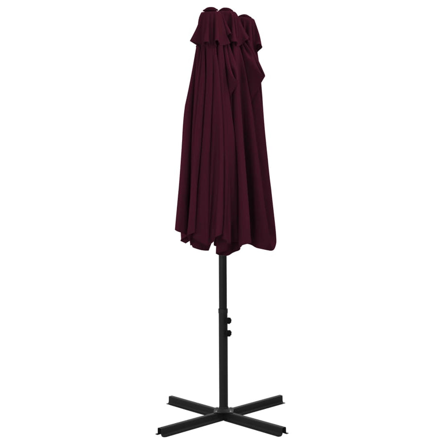 Parasol Met Aluminium Paal 460X270 Cm Bordeauxrood