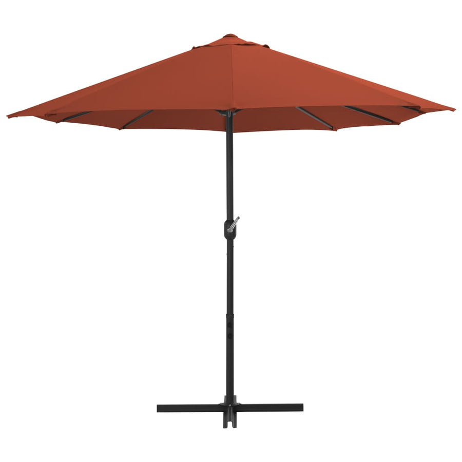 Parasol Met Aluminium Paal 460X270 Cm Terracotta