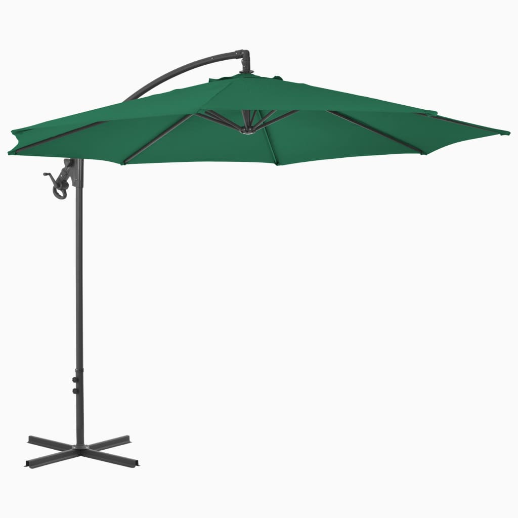 Zweefparasol Met Stalen Paal 300 Cm Groen Lichtgroen