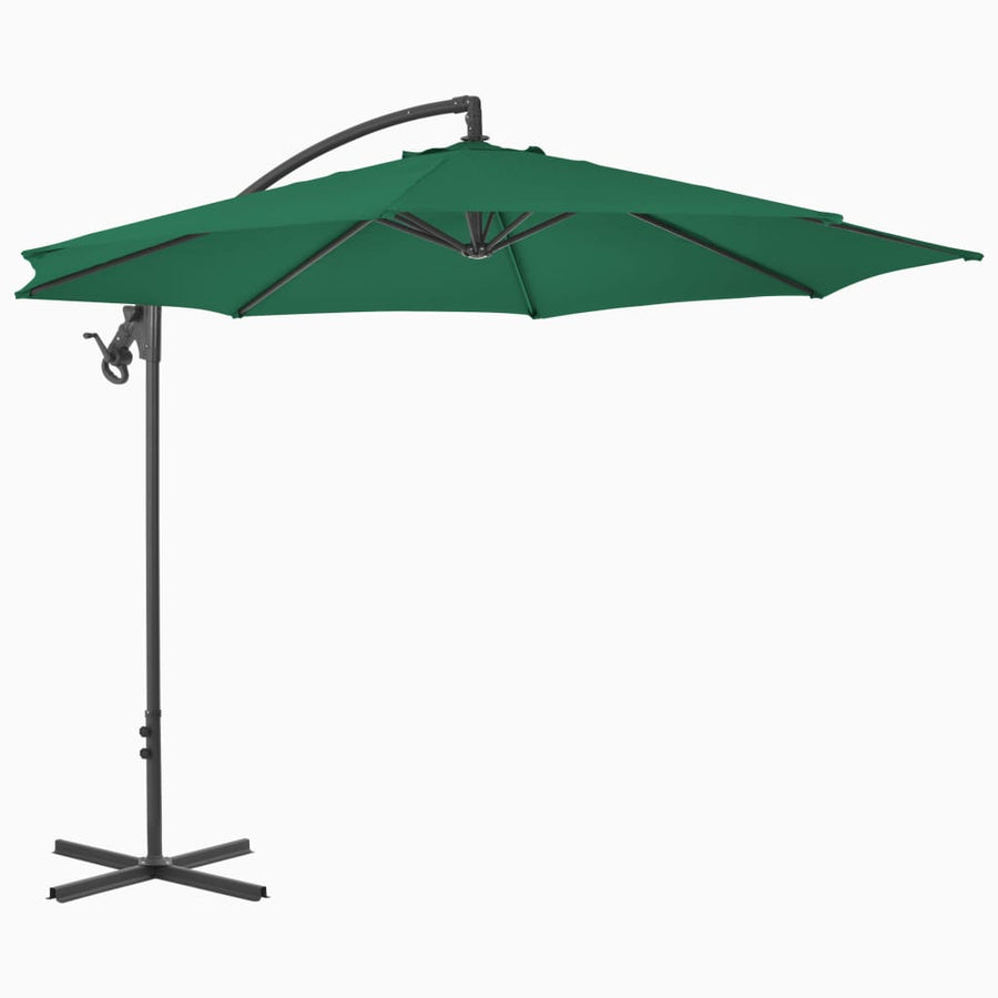 Zweefparasol Met Stalen Paal 300 Cm Groen Lichtgroen