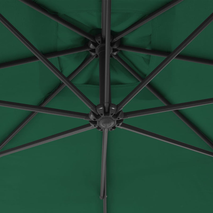 Zweefparasol Met Stalen Paal 300 Cm Groen Lichtgroen