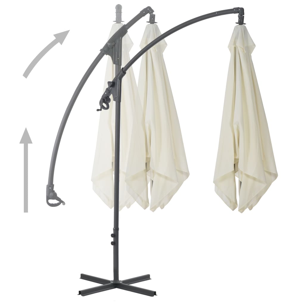 Zweefparasol Met Stalen Paal 300 Cm Kleurig Zand