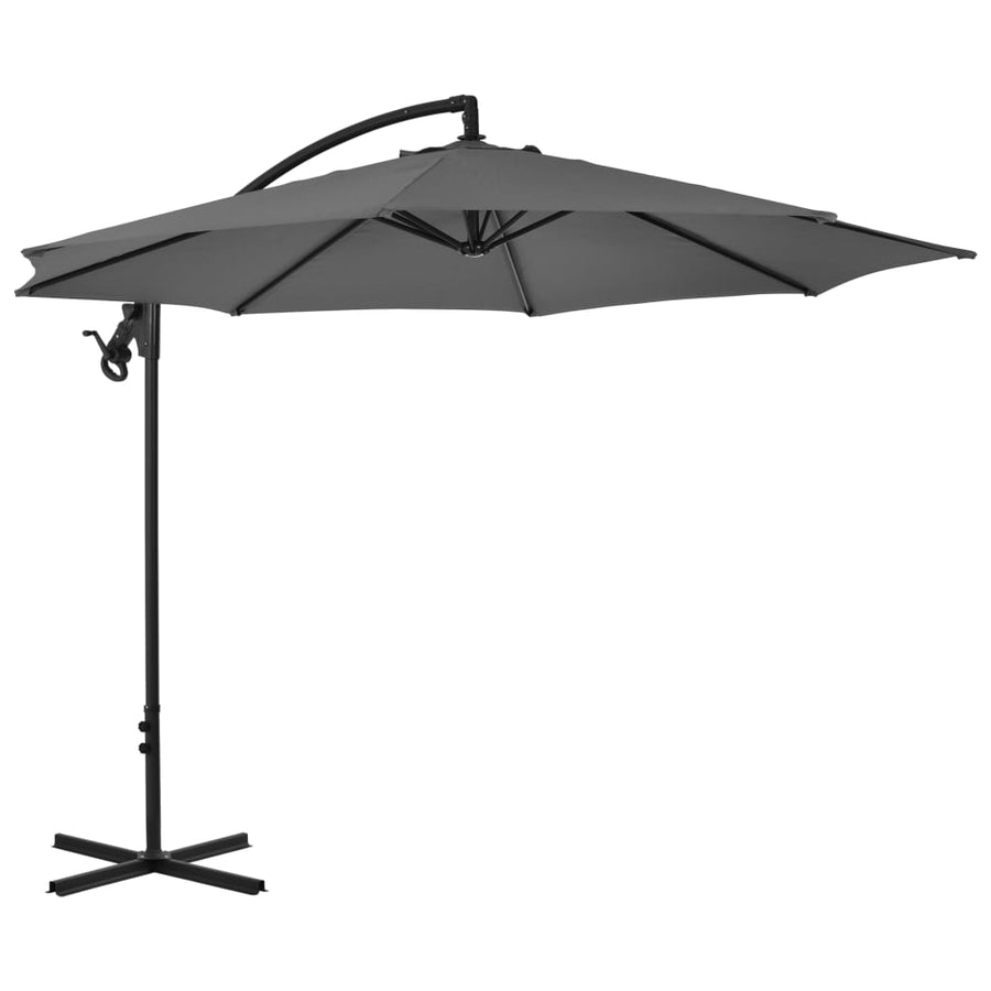 Zweefparasol Met Stalen Paal 300 Cm Antraciet