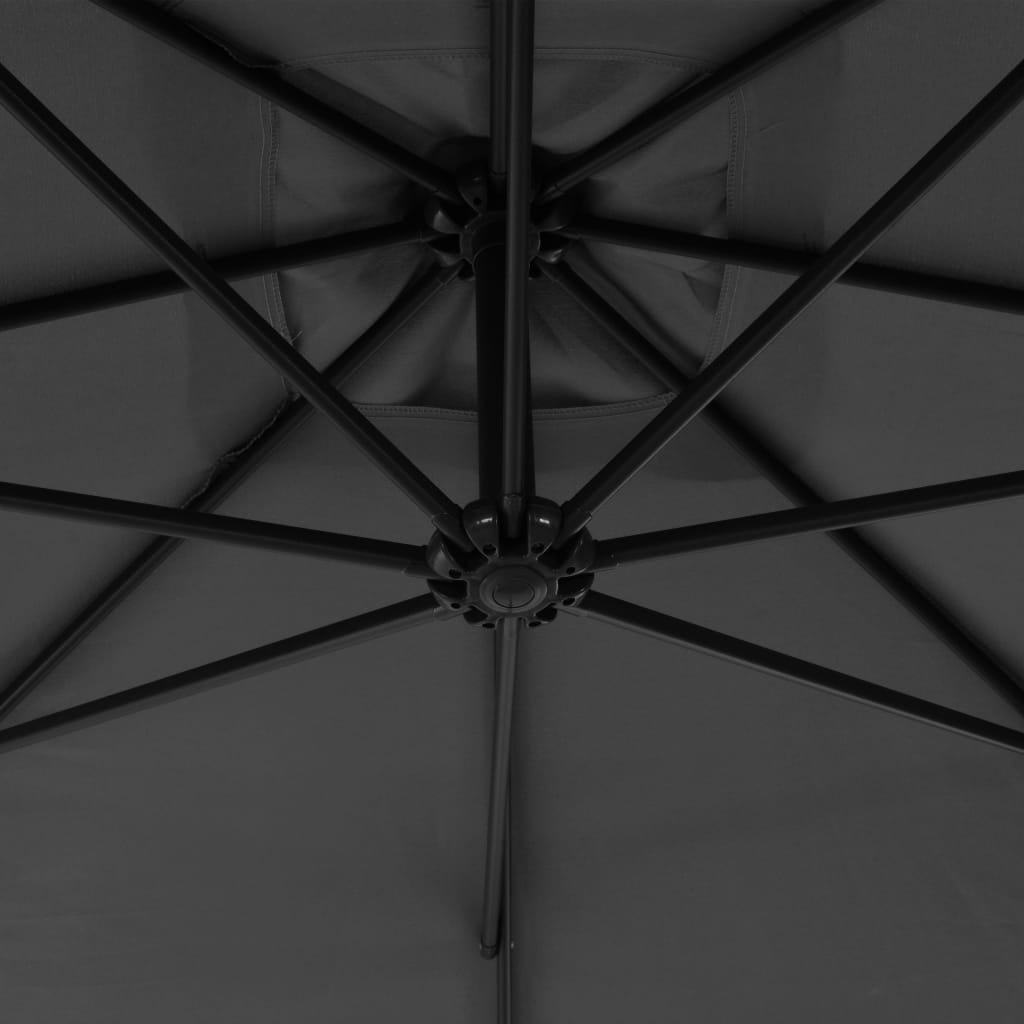 Zweefparasol Met Stalen Paal 300 Cm Antraciet