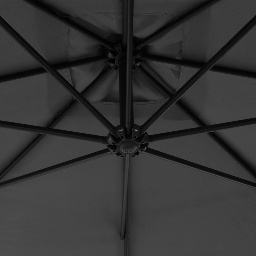 Zweefparasol Met Stalen Paal 300 Cm Antraciet