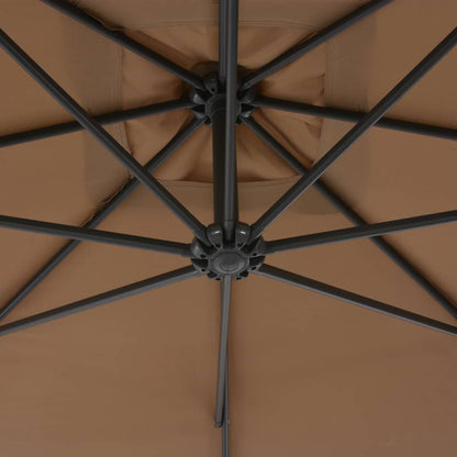 Zweefparasol Met Stalen Paal 300 Cm Taupe
