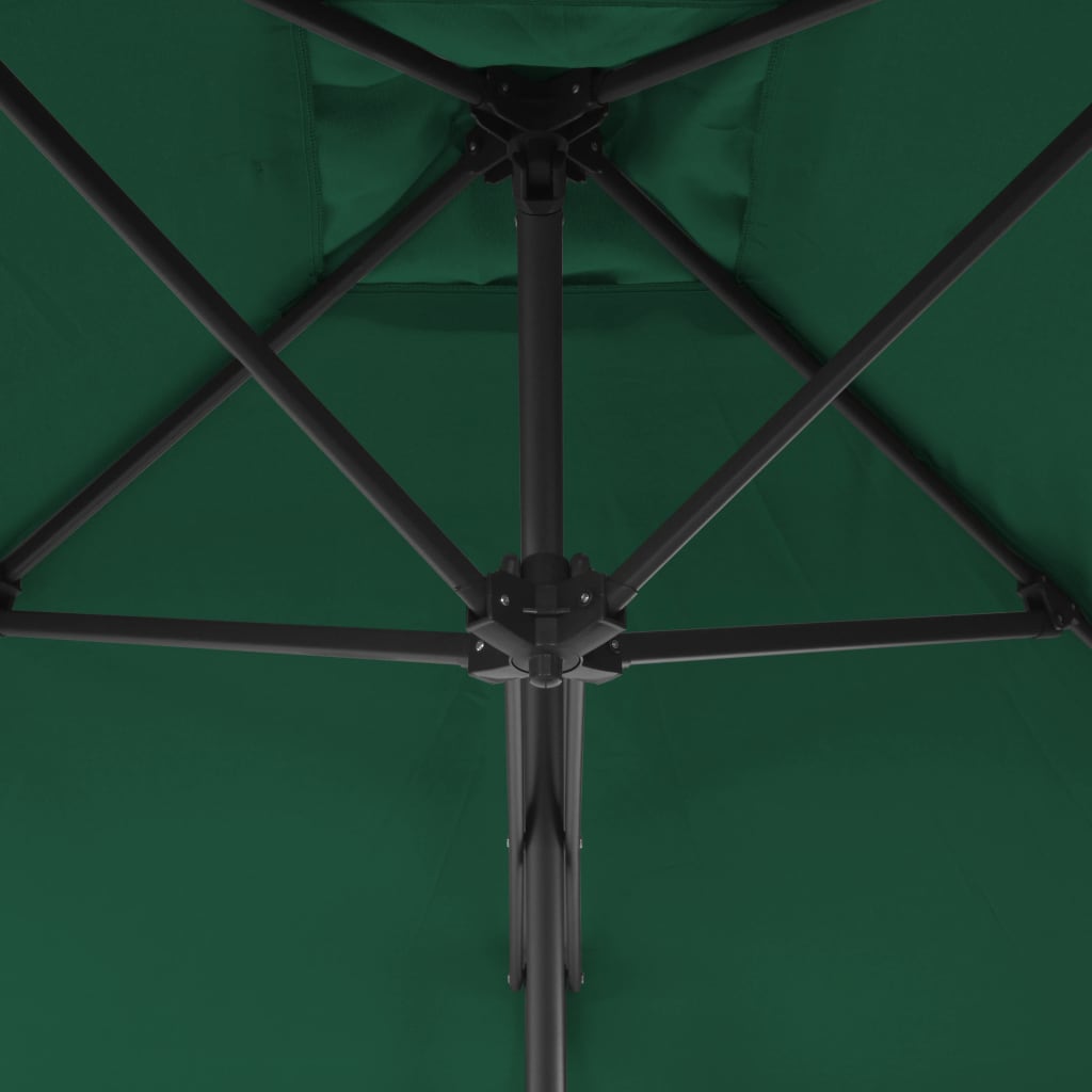 Parasol Met Stalen Paal 250X250 Cm Groen Lichtgroen