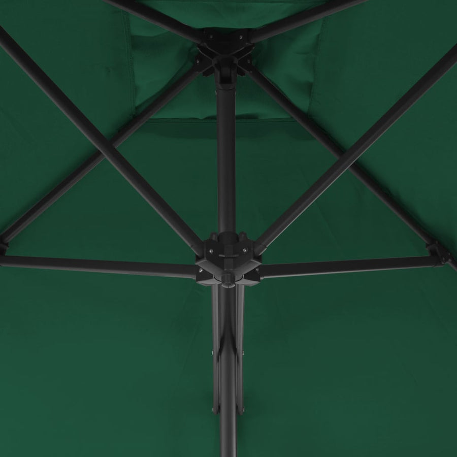 Parasol Met Stalen Paal 250X250 Cm Groen Lichtgroen