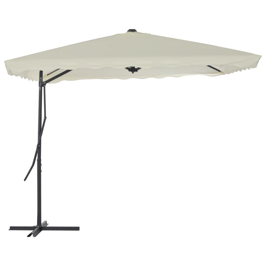 Parasol Met Stalen Paal 250X250 Cm Kleurig Zand