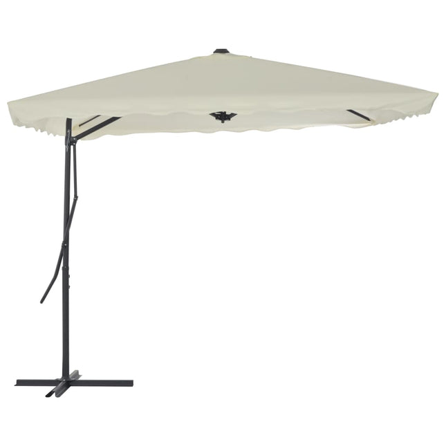 Parasol Met Stalen Paal 250X250 Cm Kleurig Zand