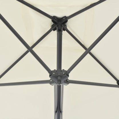 Parasol Met Stalen Paal 250X250 Cm Kleurig Zand