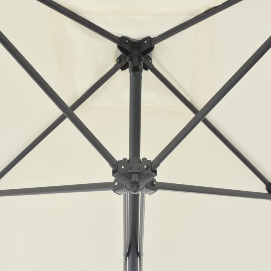 Parasol Met Stalen Paal 250X250 Cm Kleurig Zand