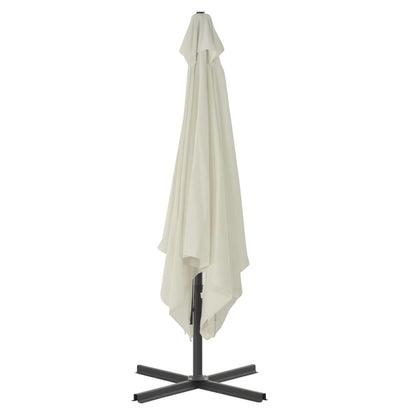 Parasol Met Stalen Paal 250X250 Cm Kleurig Zand