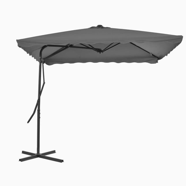 Parasol Met Stalen Paal 250X250 Cm Antraciet