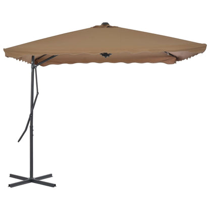 Parasol Met Stalen Paal 250X250 Cm Taupe