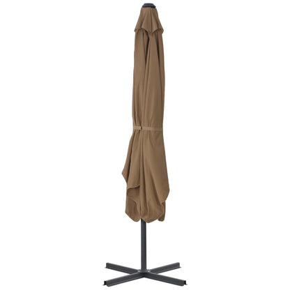Parasol Met Stalen Paal 250X250 Cm Taupe