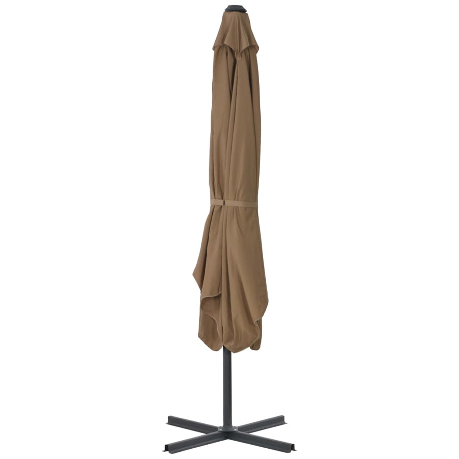 Parasol Met Stalen Paal 250X250 Cm Taupe