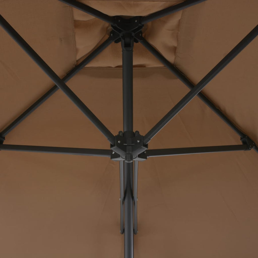 Parasol Met Stalen Paal 250X250 Cm Taupe