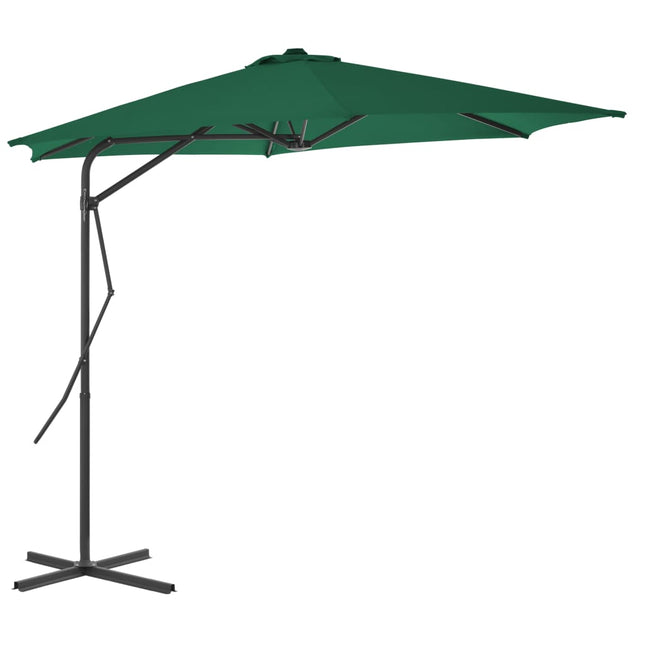 Parasol Met Stalen Paal 300 Cm Groen Lichtgroen