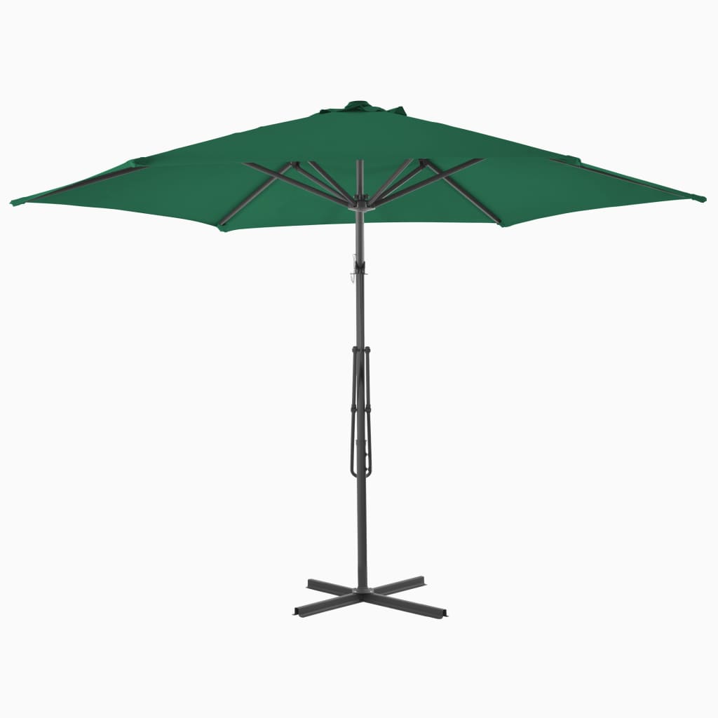 Parasol Met Stalen Paal 300 Cm Groen Lichtgroen
