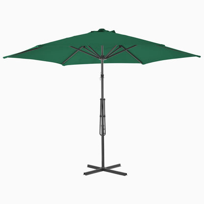 Parasol Met Stalen Paal 300 Cm Groen Lichtgroen