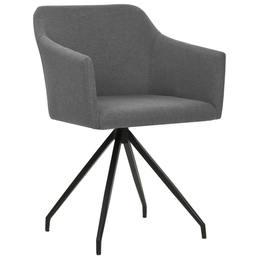 Eetkamerstoelen Draaibaar 2 St Stof Lichtgrijs