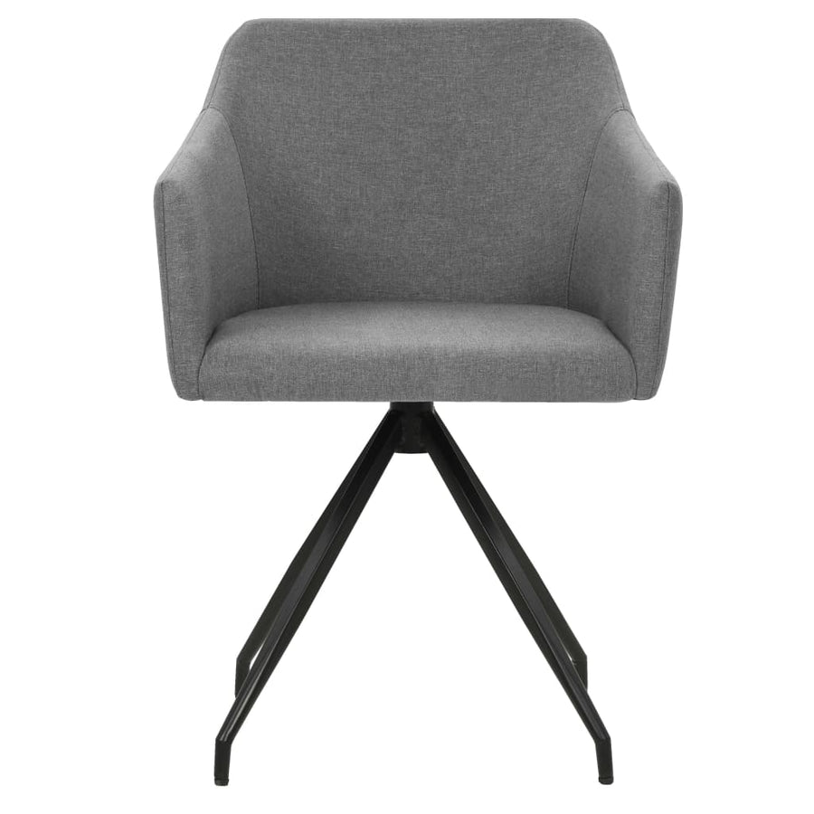Eetkamerstoelen Draaibaar 2 St Stof Lichtgrijs