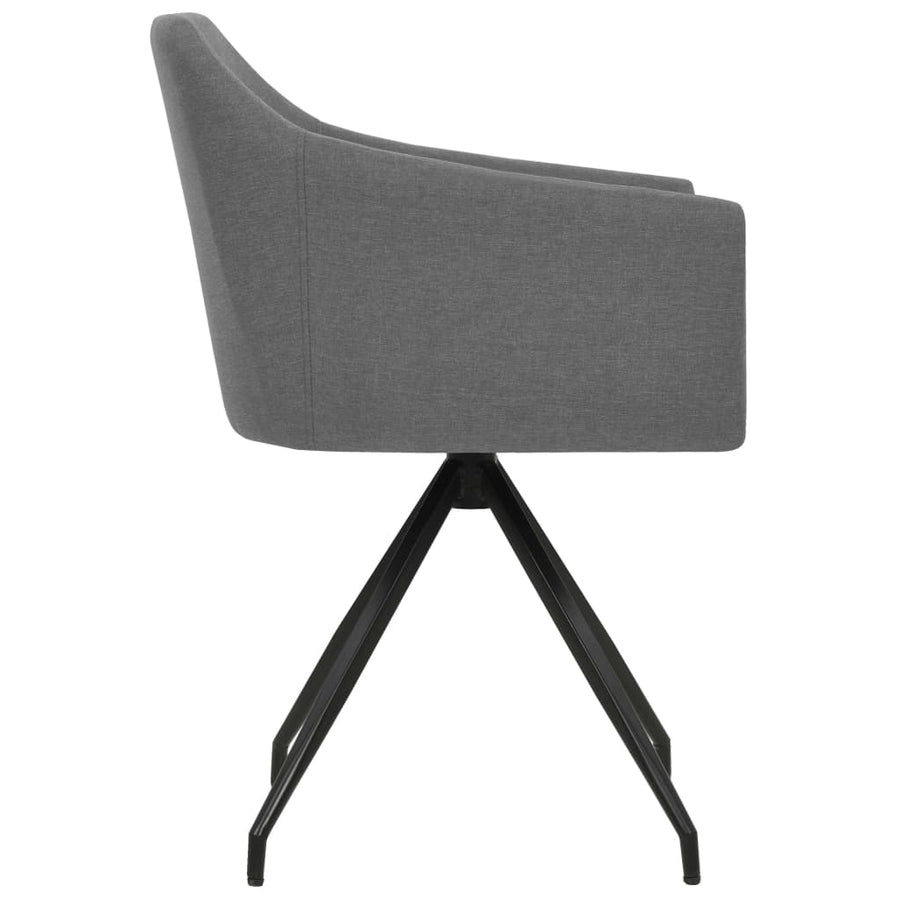 Eetkamerstoelen Draaibaar 2 St Stof Lichtgrijs